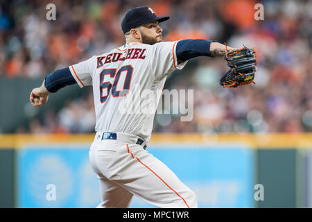 19. Mai 2018: Houston Astros Krug Dallas Keuchel (60) Bei einem Major League Baseball Spiel zwischen den Houston Astros und die Cleveland Indians im Minute Maid Park in Houston, TX. Cleveland gewann das Spiel 5 zu 4... Trask Smith/CSM Stockfoto