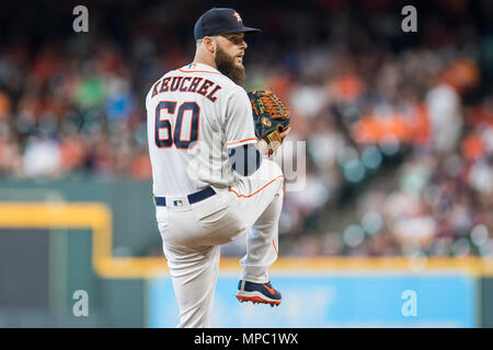 19. Mai 2018: Houston Astros Krug Dallas Keuchel (60) Bei einem Major League Baseball Spiel zwischen den Houston Astros und die Cleveland Indians im Minute Maid Park in Houston, TX. Cleveland gewann das Spiel 5 zu 4... Trask Smith/CSM Stockfoto