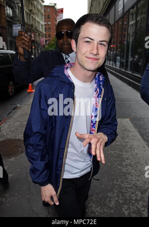 New York, NY, USA. 22. Mai, 2018. Dylan Minnette, am Bau reihe gesehen zu fördern 13 Gründe warum heraus und über für Celebrity Candids-DI, New York, NY, 22. Mai 2018. Credit: Derek Sturm/Everett Collection/Alamy leben Nachrichten Stockfoto