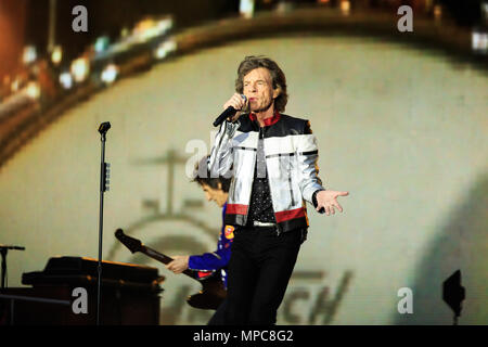 London Stadium, London, UK, 22. Mai 2018, Rolling Stone Mick Jagger, Rolling Stones auf den weltweit "Kein Filter"-Tour, © Richard Soans/Alamy leben Nachrichten Stockfoto