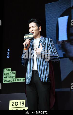 Taipei. 22. Mai, 2018. Stau Hsiao nahmen an der Pressekonferenz bekannt, dass er die 29 Golden Melody Auszeichnungen in Taipei, Taiwan, China host wird am 22. Mai 2018. (Foto durch TPG) Credit: TopPhoto/Alamy leben Nachrichten Stockfoto