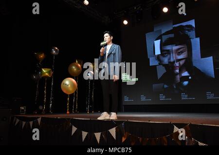 Taipei. 22. Mai, 2018. Stau Hsiao nahmen an der Pressekonferenz bekannt, dass er die 29 Golden Melody Auszeichnungen in Taipei, Taiwan, China host wird am 22. Mai 2018. (Foto durch TPG) Credit: TopPhoto/Alamy leben Nachrichten Stockfoto