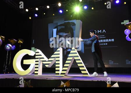 Taipei. 22. Mai, 2018. Stau Hsiao nahmen an der Pressekonferenz bekannt, dass er die 29 Golden Melody Auszeichnungen in Taipei, Taiwan, China host wird am 22. Mai 2018. (Foto durch TPG) Credit: TopPhoto/Alamy leben Nachrichten Stockfoto