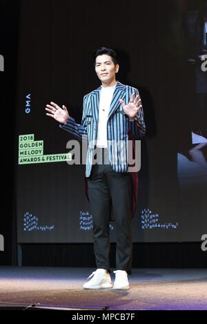 Taipei. 22. Mai, 2018. Stau Hsiao nahmen an der Pressekonferenz bekannt, dass er die 29 Golden Melody Auszeichnungen in Taipei, Taiwan, China host wird am 22. Mai 2018. (Foto durch TPG) Credit: TopPhoto/Alamy leben Nachrichten Stockfoto