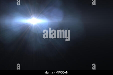 Abstraktes Bild von Sun burst Beleuchtung flare. Vintage glänzender Effekt Stockfoto