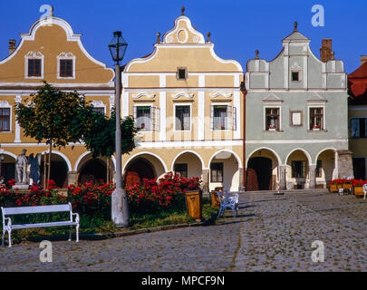 Hauptplatz in Telc, Tschechische Republik Stockfoto