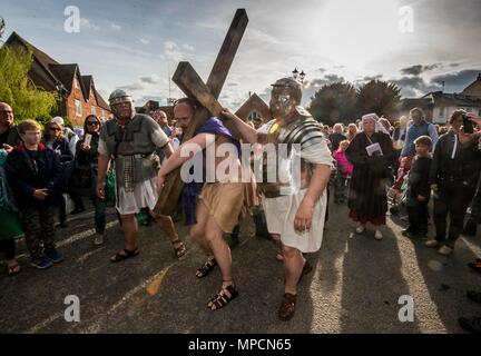 Marlborough Gemeinschaft Passion Play, Wiltshire 2017 15/04/17. Stockfoto