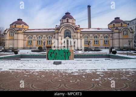 Badewanne in Sofia, Bulgarien im Winter Stockfoto