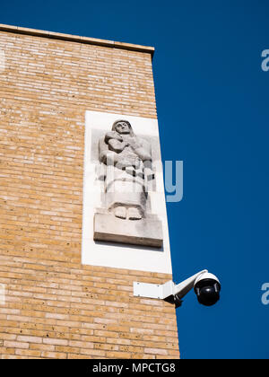 Radcliffe Informationsstelle Viertel, CCTV Kamera im neuen Gebäude, Oxford, Oxfordshire, England, UK, GB. Stockfoto