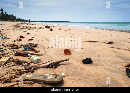 Katastrophe auf die Küste von Sri Lanka in Uouveli Trincomale Stockfoto