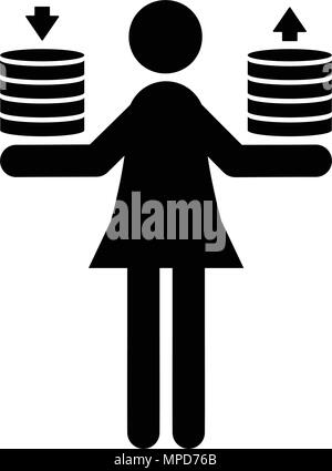 Finanzberater Symbol auf weißem Hintergrund Stock Vektor