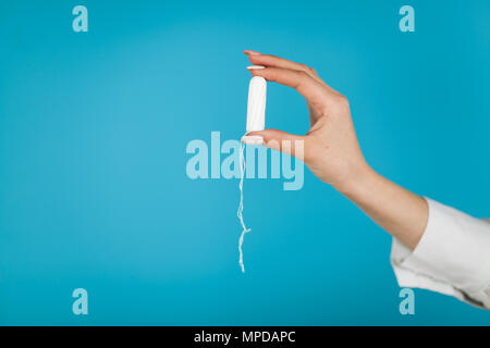 Frau mit einem tampon Stockfoto