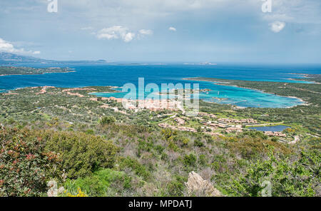 Blick auf die Skyline von Marinella Italien Stockfoto