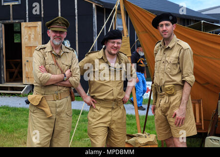 Carlisle, PA, USA - 20. Mai 2018: WWII britische Armee Soldat reenactors in der Armee Heritage Days Veranstaltung in der US-Armee Erbe und Edu teilnehmenden Stockfoto