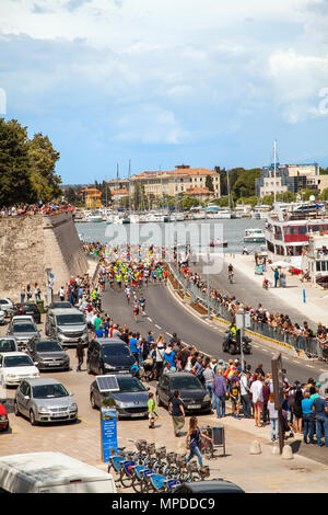 Wettbewerber Athleten und Läufer in Zadar Kroatien im Rahmen der globalen Wettlauf Wings for Life Welt Spendenlauf zugunsten der spinalen Forschung Stockfoto