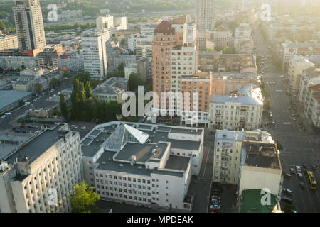 Luftaufnahme von Kiew in der Nähe von Olypic Stadion, Ukraine Stockfoto