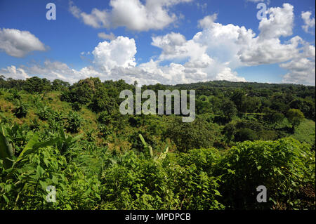 Bandarban, Bangladesch - Oktober 01, 2010: Die Landschaft Blick auf Bandarban ist als eines der attraktivsten Reiseziele in Bangladesch angesehen. Stockfoto