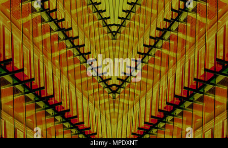 Digitale Technik mit Photo Collage Technik gemacht. Moderne Architektur aus. Stockfoto