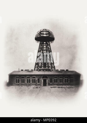 Nikola Tesla's Lab und Wardenclyffe Tower Stockfoto