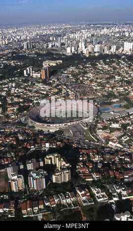 Luftaufnahme, Morumbi Stadion, Sao Paulo, Brasilien Stockfoto