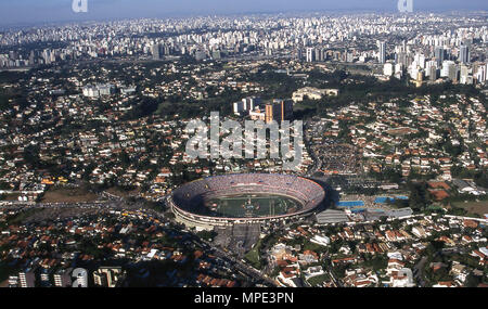 Luftaufnahme, Morumbi Stadion, Sao Paulo, Brasilien Stockfoto