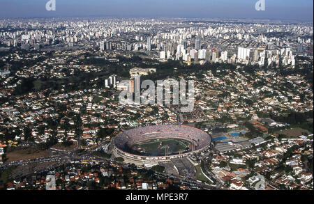 Luftaufnahme, Morumbi Stadion, Sao Paulo, Brasilien Stockfoto