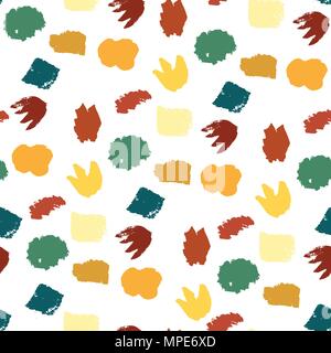 Pinselstriche Muster Vektor. Hand gezeichnet Malerei Hintergrund. Bunte Textur. Stock Vektor