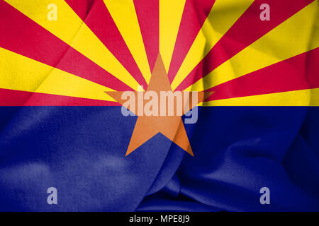 3D Flagge von Arizona, USA. 3D Illustration. Stockfoto