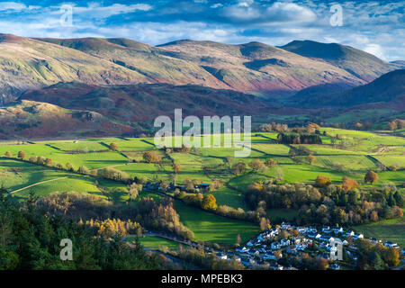 Blick von latrigg in Richtung hohe Rigg, Nationalpark Lake District, Cumbria, England, Vereinigtes Königreich, Europa. Stockfoto