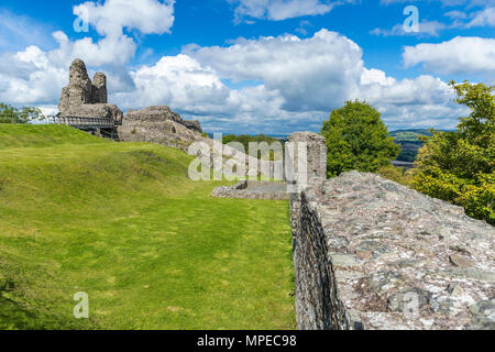 Montgomery Schloss, Powys, Wales, Europa. Stockfoto
