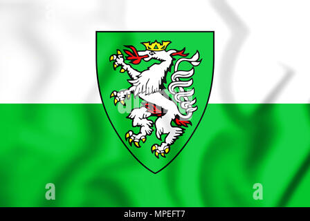 3D-Markierung von Graz (Steiermark), Österreich. 3D-Darstellung. Stockfoto