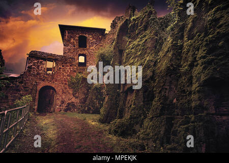 Burg Hohnstein Ruine im Harz Neustadt an Deutschland Stockfoto