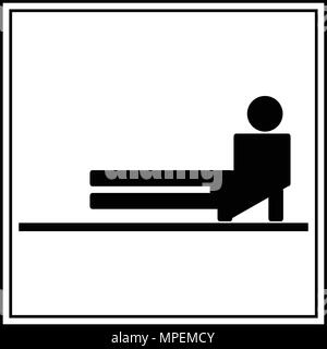 Bars Gymnastik blaue Schild Symbol Vektor Illustration Stock Vektor