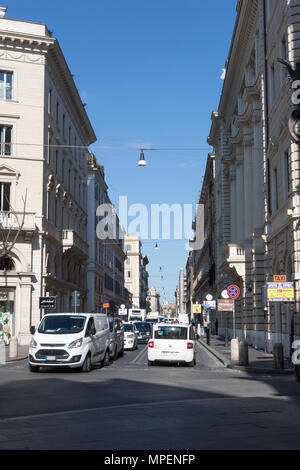 Das Stadtzentrum von Rom Straße, Szene am Morgen Rom Italien Stockfoto