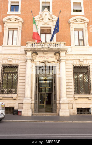 MPS Bank Gebäude Eingang, Via del Corso, Rom, Italien Stockfoto