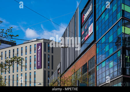 Das neue Premier Inn Hotel in Wembley Park, Stadtteil Brent, London, England, Großbritannien Stockfoto