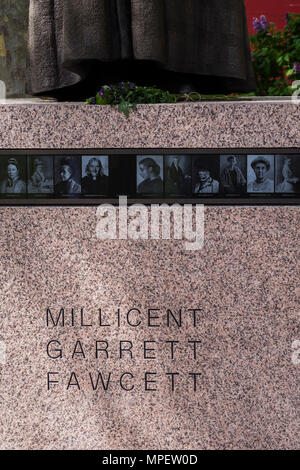 Dame Millicent Garrett Fawcett Statue, Parliament Square, London, England, Großbritannien Stockfoto