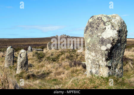 Tregeseal Steinkreis, Penwith Mauren, West Cornwall GROSSBRITANNIEN Stockfoto