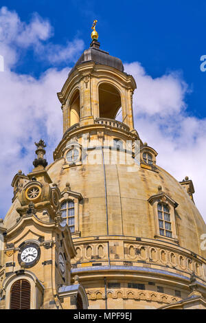 Dresdner Frauenkirche lutherischen Kirche in Sachsen Deutschland Stockfoto