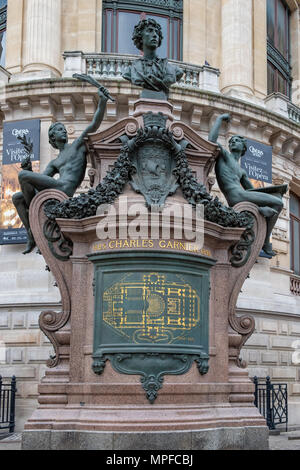 Jean-Louis Charles Garnier war ein französischer Architekt am Besten als der Architekt des Palais Garnier oder Paris Opera House bekannt. Stockfoto