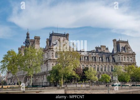 Hotel de Ville oder Stadt Hall hat die Stadtverwaltung von Paris untergebracht seit 1357. Stockfoto
