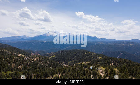 Luftaufnahme von Pike's Peak Colorado Stockfoto