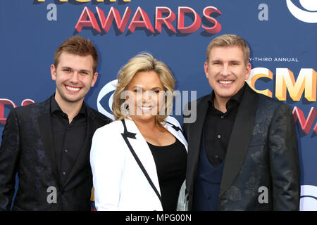 53. jährlichen Academy der Country Music Awards 2018 im MGM Grand Garden Arena im MGM Grand Hotel & Casino in Las Vegas, Nevada statt. Mit: Chase Chrisley, Julie Chrisley, Todd Chrisley Wo: Las Vegas, Nevada, United States Wenn: 15 Apr 2018 Credit: Nicky Nelson/WENN.com Stockfoto