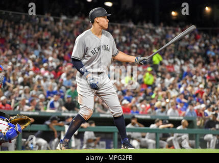 21. Mai 2018: die New York Yankees rechter Feldspieler Aaron Richter #99 während ein MLB Spiel zwischen den New York Yankees, die Texas Rangers bei Globe Life Park in Arlington, TX New York besiegte Texas 10-5 Albert Pena/CSM. Stockfoto