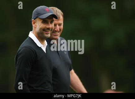 Wentworth, England. 23.Mai 2018. Wentworth Golf Club, UK. 23. Mai 2018. Pep Guardiola während der Pro Ich bin vor der BMW PGA Championship in Wentworth Golf Club am 23. Mai 2018 in Surrey, England Credit: Paul Terry Foto/Alamy leben Nachrichten Stockfoto