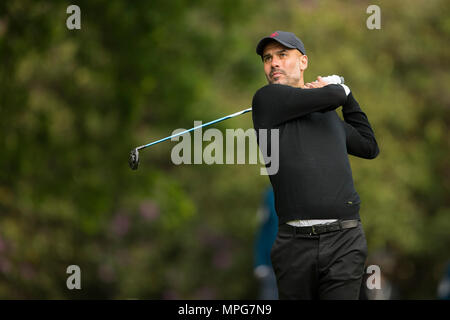 Wentworth, England. 23.Mai 2018. Wentworth Golf Club, UK. 23. Mai 2018. Pep Guardiola während der Pro Ich bin vor der BMW PGA Championship in Wentworth Golf Club am 23. Mai 2018 in Surrey, England Credit: Paul Terry Foto/Alamy leben Nachrichten Stockfoto