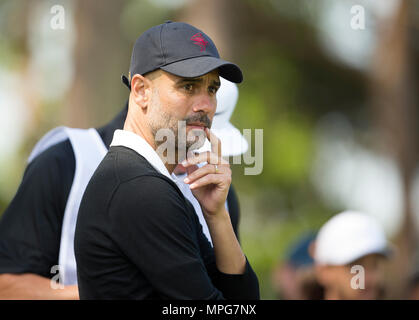 Wentworth, England. 23.Mai 2018. Wentworth Golf Club, UK. 23. Mai 2018. Pep Guardiola während der Pro Ich bin vor der BMW PGA Championship in Wentworth Golf Club am 23. Mai 2018 in Surrey, England Credit: Paul Terry Foto/Alamy leben Nachrichten Stockfoto