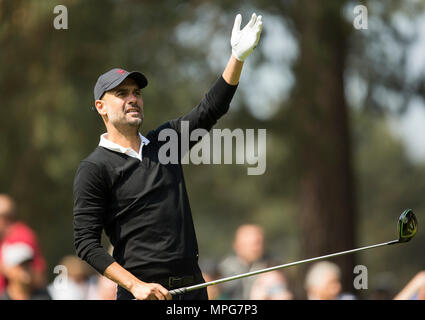 Wentworth, England. 23.Mai 2018. Wentworth Golf Club, UK. 23. Mai 2018. Pep Guardiola während der Pro Ich bin vor der BMW PGA Championship in Wentworth Golf Club am 23. Mai 2018 in Surrey, England Credit: Paul Terry Foto/Alamy leben Nachrichten Stockfoto