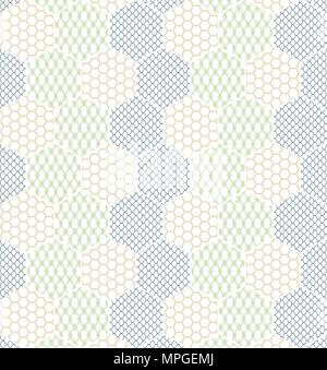 Japanische Muster Vektor. Geometrische Hintergrund. Bunte blau, grün, gelb. Stock Vektor