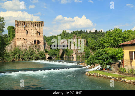 Borghetto Brücke, Valeggio sul Mincio Stockfoto